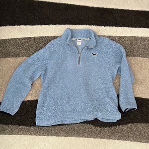 VS Pink Sherpa Pullover Halfzip